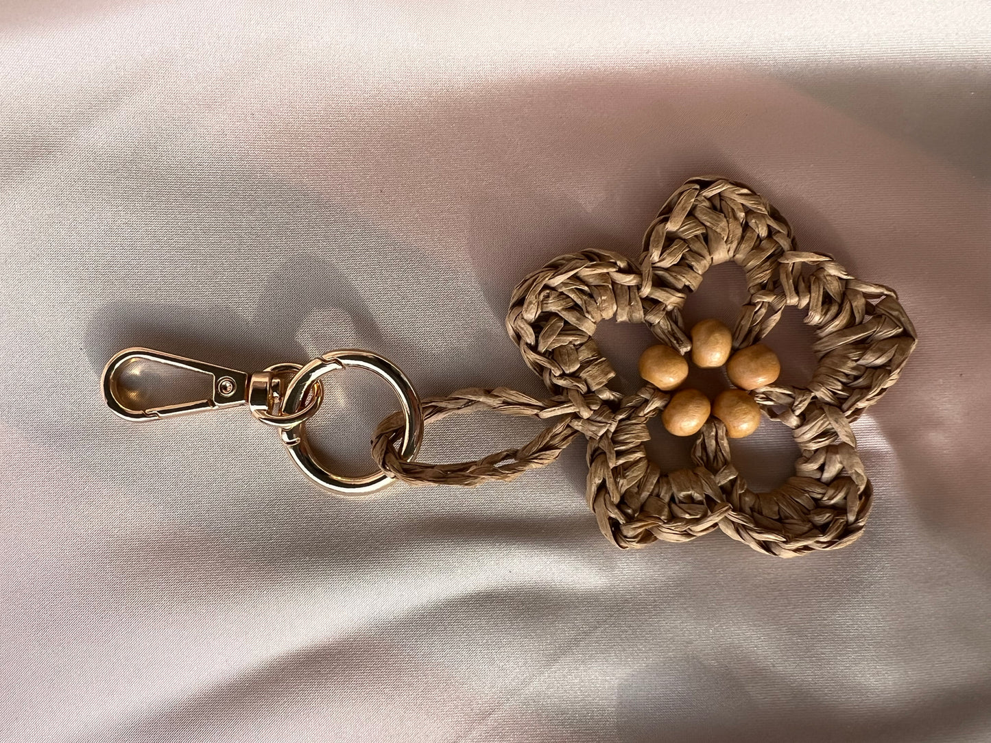 Fiore in Rafia naturale