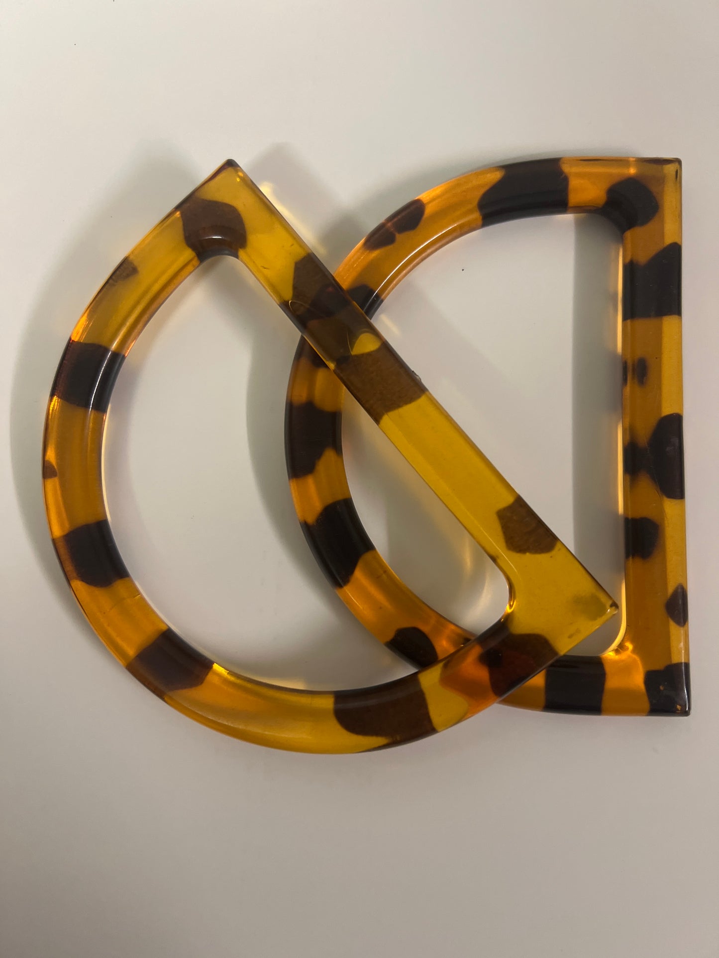 Manici in resina - Mezzaluna - Ambra