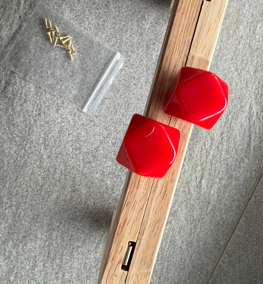 Chiusura Legno Clutch Rosso