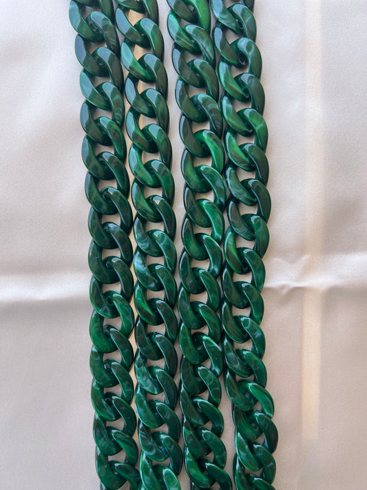 Catena in resina - Verde Marmorizzata