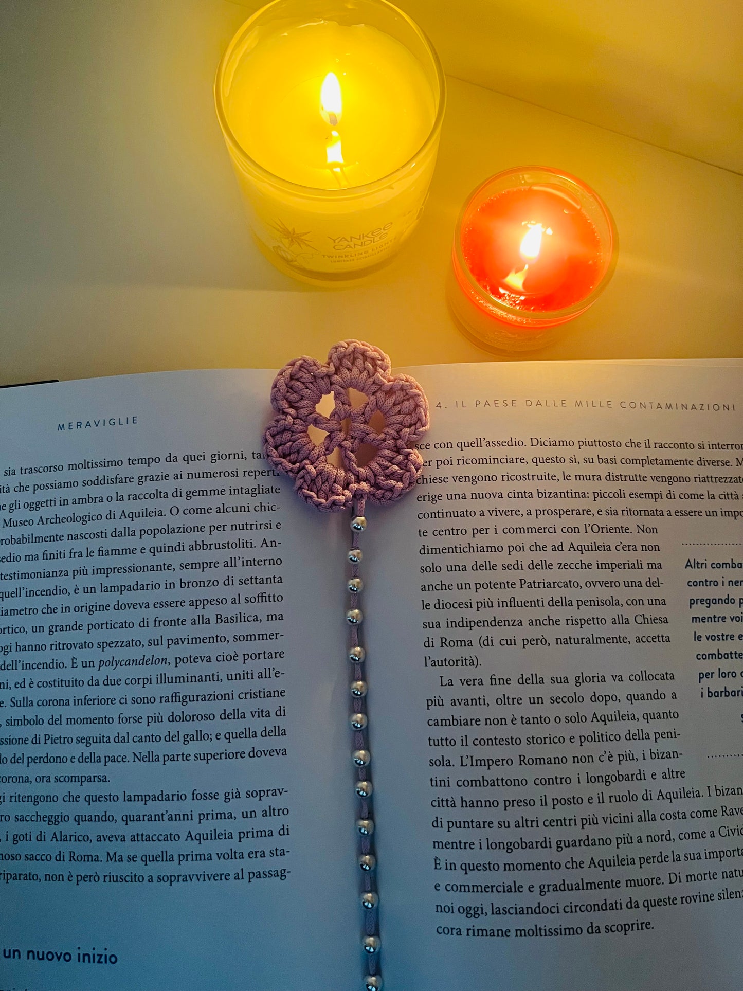 Segnalibro Argento tra i petali