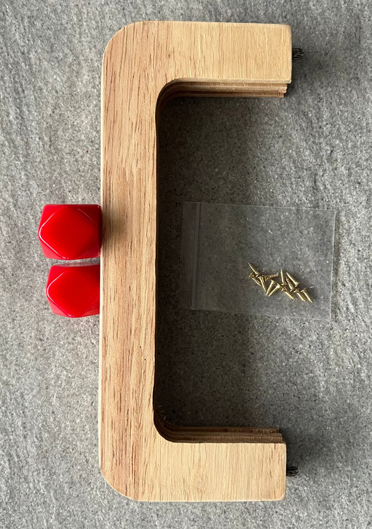 Chiusura Legno Clutch Rosso