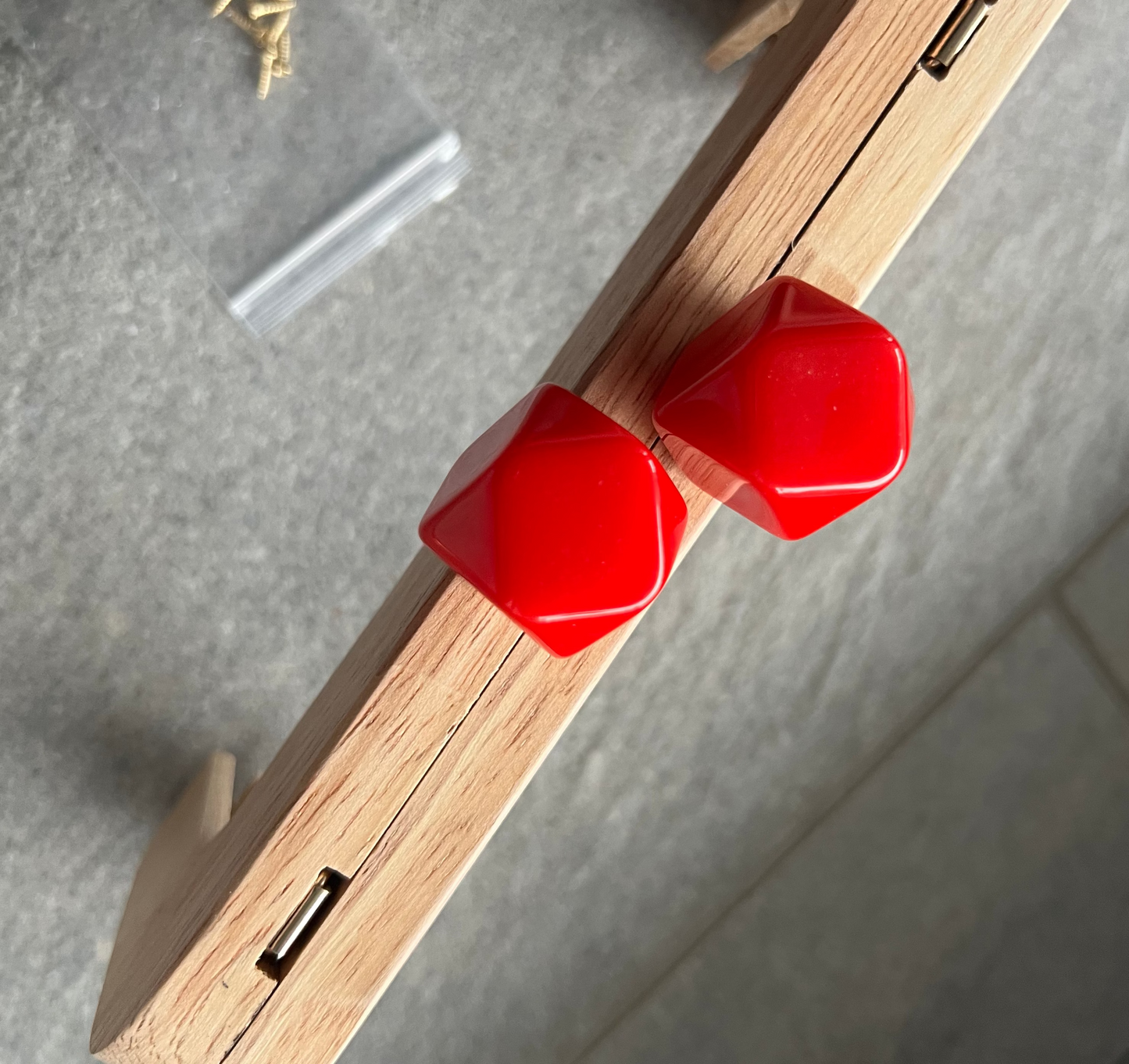 Chiusura Legno Clutch Rosso