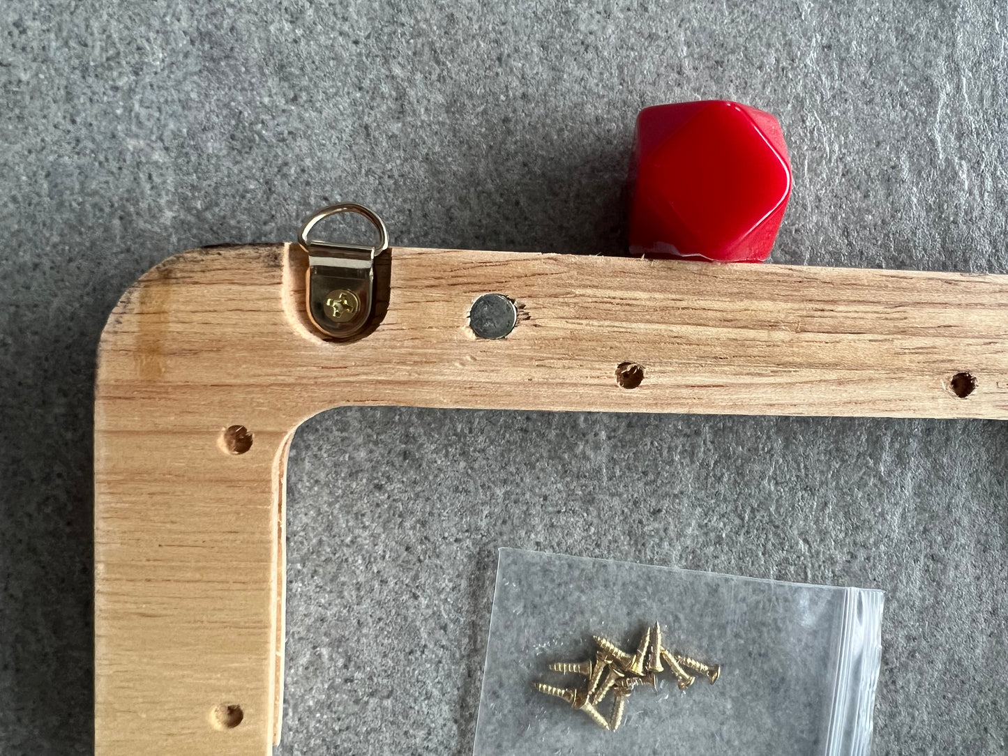 Chiusura Legno Clutch Rosso