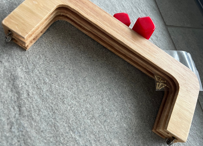 Chiusura Legno Clutch Rosso